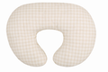 Beige Gingham Ruffle Nursing Pillow Cover