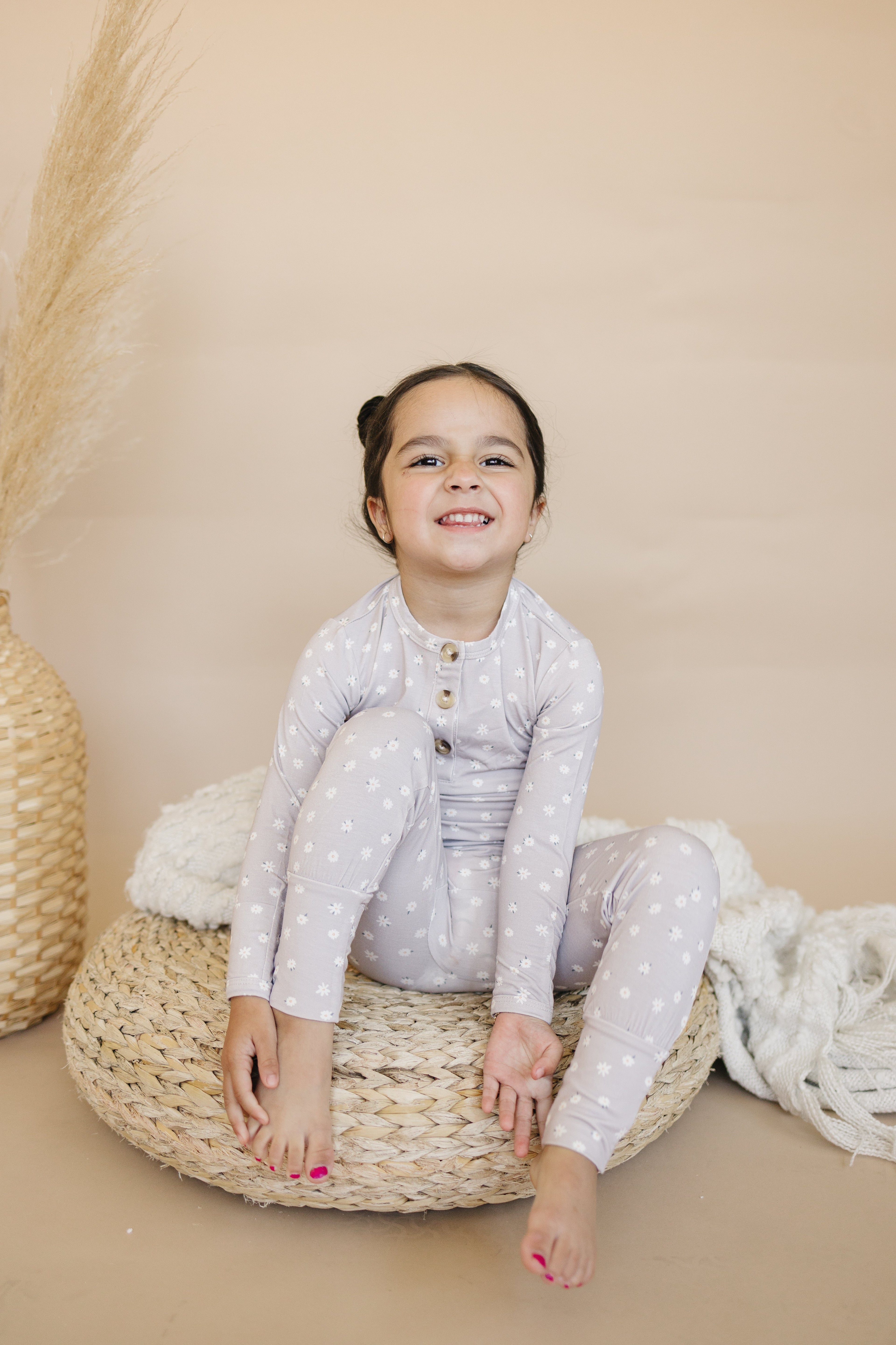 Oopsie Daisy 2pc Henley Bamboo Pajamas - Sizes Newborn & Up!